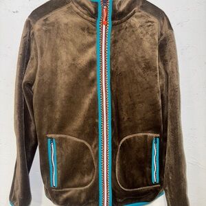 Koto Brown Aztec Fleece Jacket